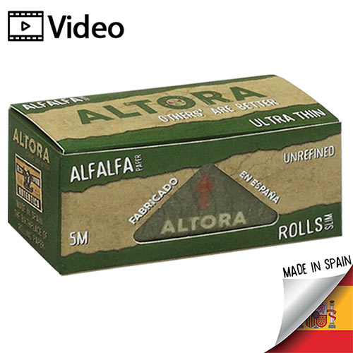 Pachet cu 5m de foite organice pentru rulat tigari Altora Alfalfa Slim Rola